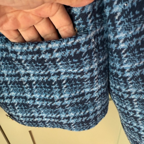 NWT Blue Houndstooth Jacket SZ 14 - Picture 3 of 14